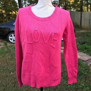 Cupio Blush knit Sweater “Love” pullover Sweater